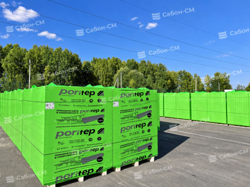Газосиликатные стеновые блоки Poritep Коломна 625х250х500, D500