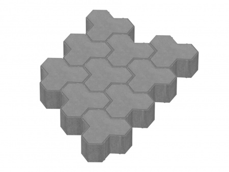 Тротуарная плитка Stellard Трилистник Серая